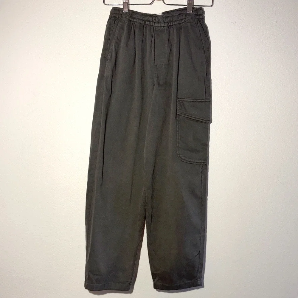 Zara Kids Boys Dark Gray Best Adventure Cargo Pants Elastic Waist Size 11-12 NWT